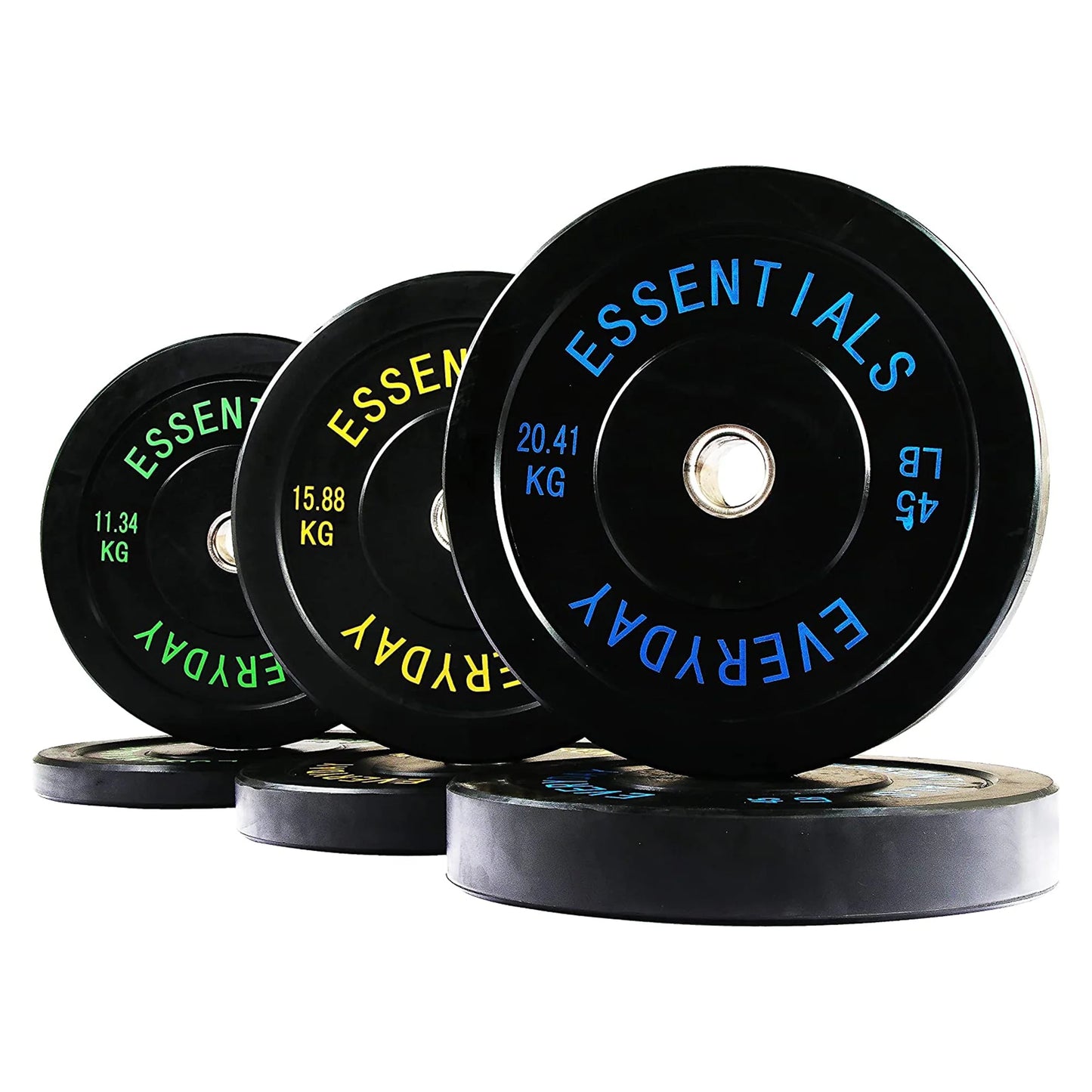 Fitness 210Lb Olympic Bumper Strength Training Weight Plate Set