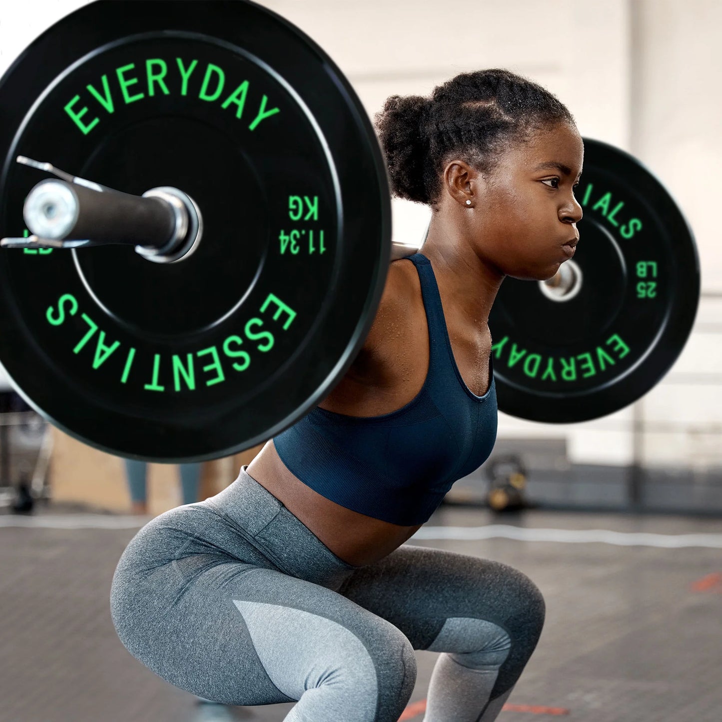 Fitness 210Lb Olympic Bumper Strength Training Weight Plate Set