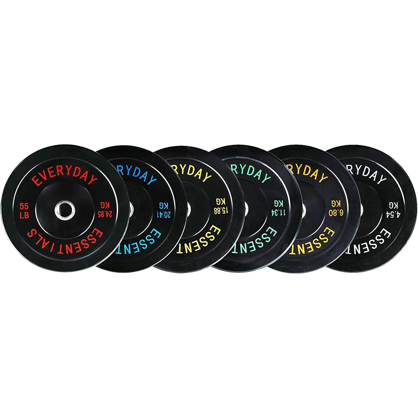 Fitness 210Lb Olympic Bumper Strength Training Weight Plate Set