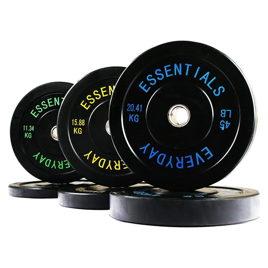 Fitness 210Lb Olympic Bumper Strength Training Weight Plate Set