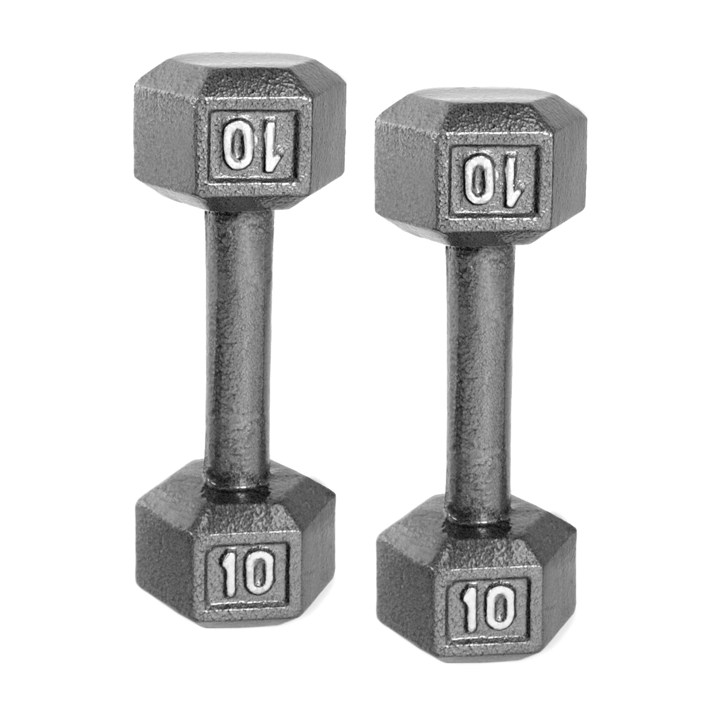 Barbell Cast Iron Dumbbell Weights, 10 Lbs., Pair