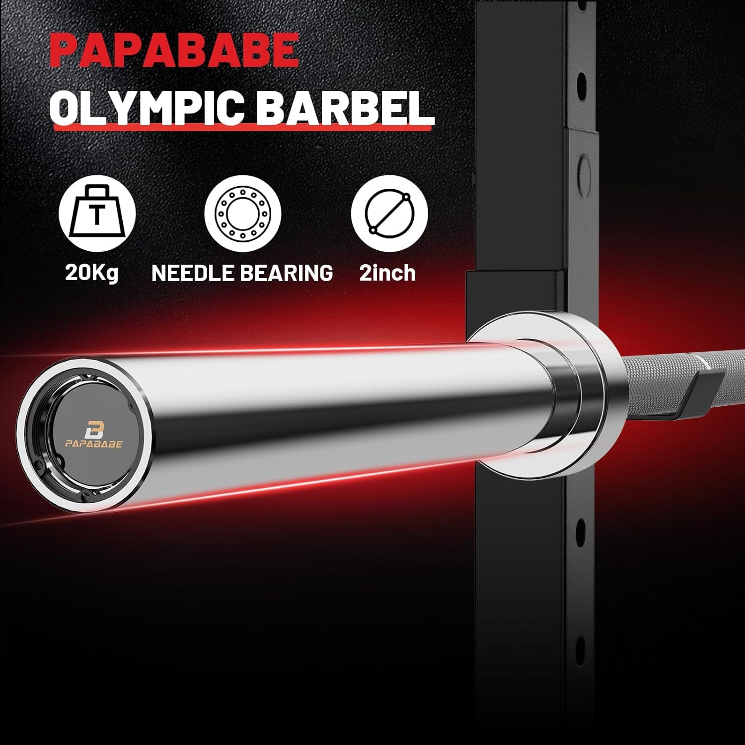 Olympic Barbell, 2-Inch 45Lb 7Ft/35Lb 6.5Ft Weight Bar for Strength Training. 1000Lb plus Capacity, Chrome/Zinc Plating, Knurled Grip for Bench Press Deadlift Squat