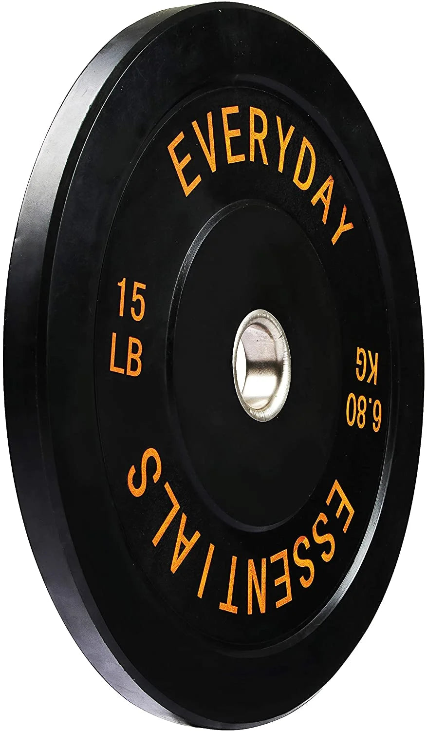 Olympic Bumper Plate Weight Plate with Steel Hub, Black, 210 Lbs Set
