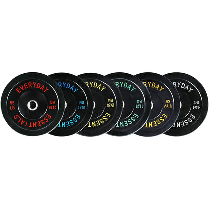 Fitness 210Lb Olympic Bumper Strength Training Weight Plate Set