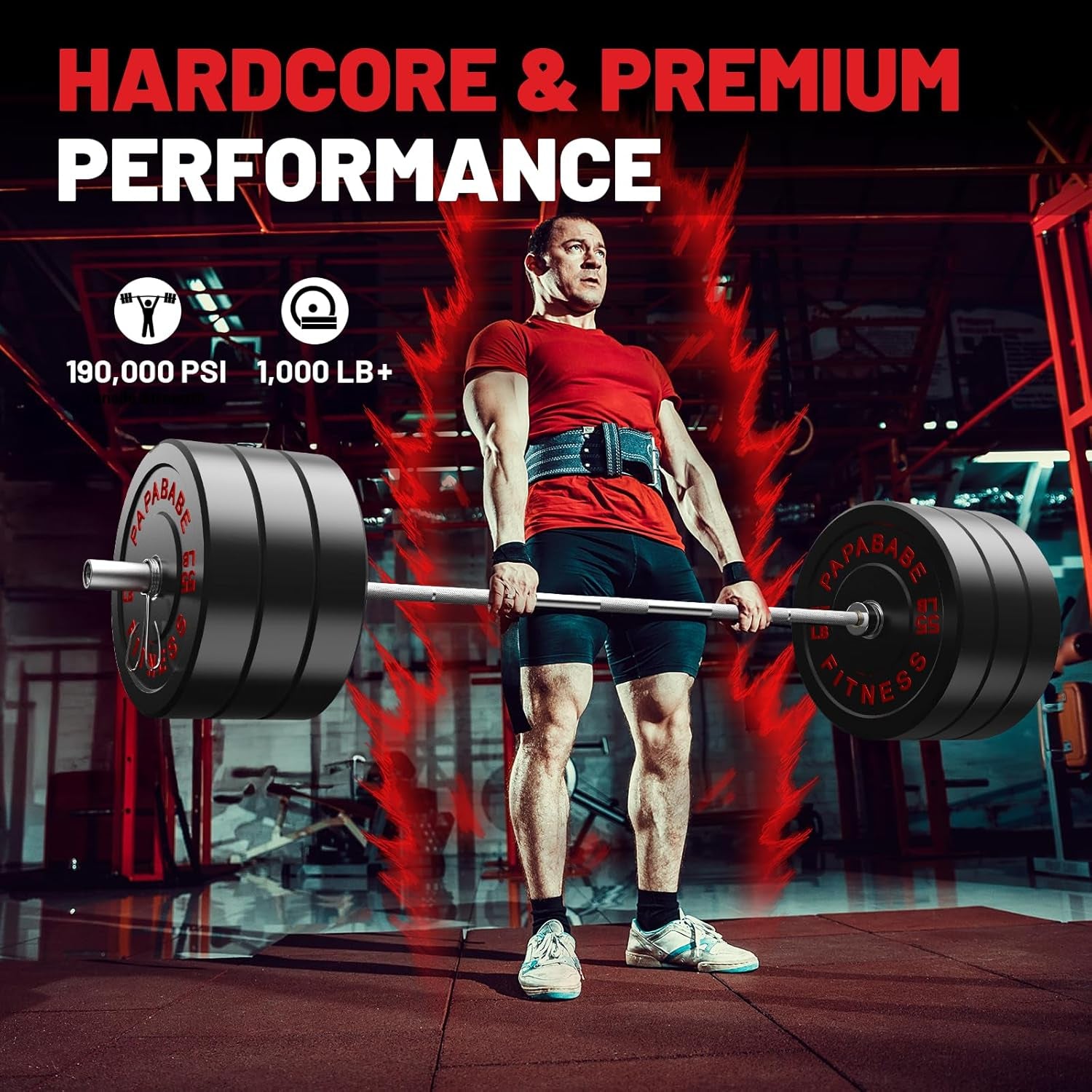 Olympic Barbell, 2-Inch 45Lb 7Ft/35Lb 6.5Ft Weight Bar for Strength Training. 1000Lb plus Capacity, Chrome/Zinc Plating, Knurled Grip for Bench Press Deadlift Squat